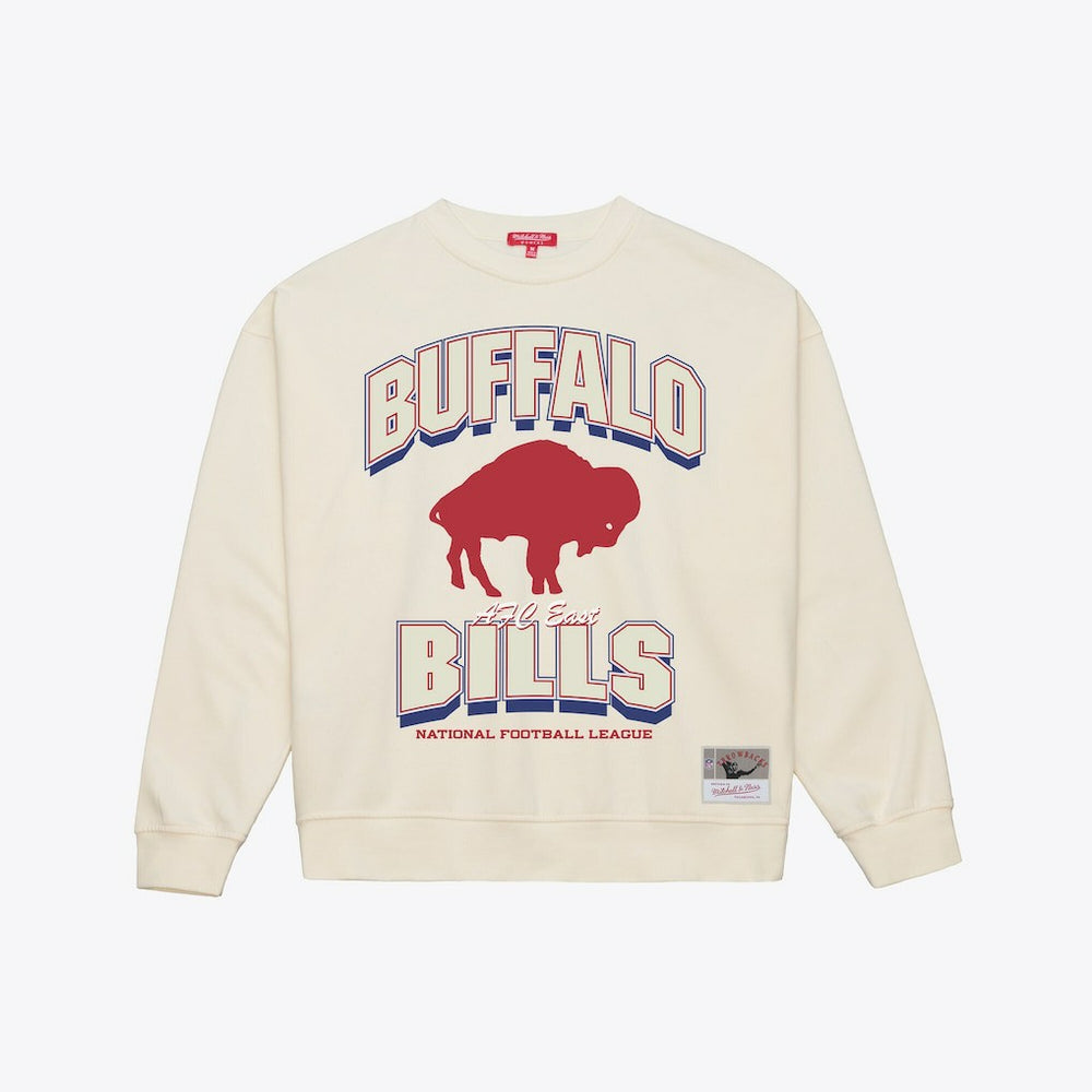 Buffalo Bills Women's Tonal Arch Sweatshirt Cream | Mitchell & Ness