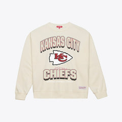 Kansas City Chiefs Women's Tonal Arch Sweatshirt Cream | Mitchell & Ness