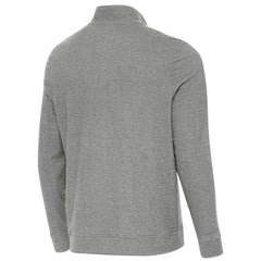 Tampa Bay Buccaneers Antigua 50th Season Subtle Quarter-Zip Sweatshirt Heather Black | NFL
