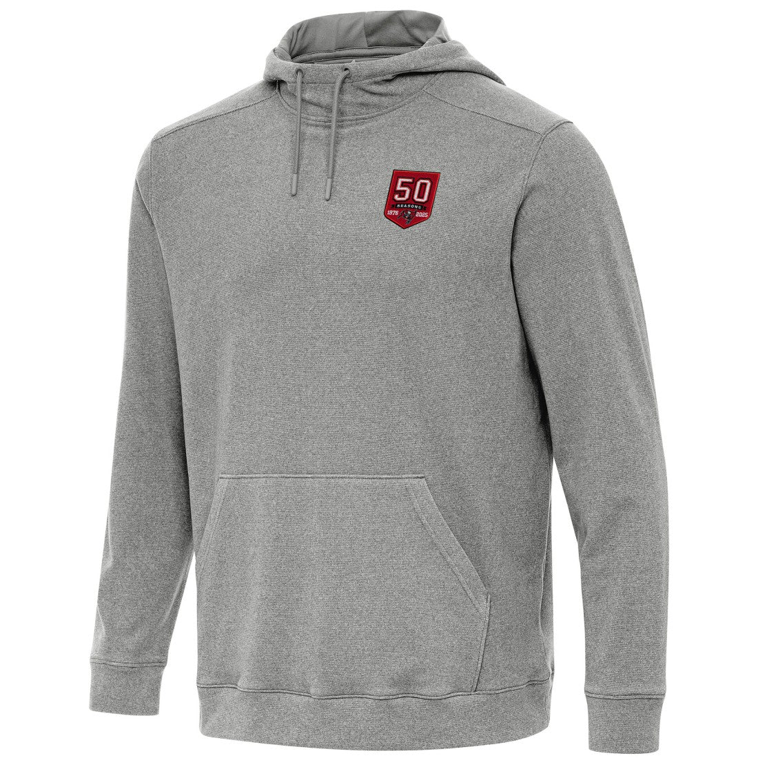 Tampa Bay Buccaneers Antigua 50th Season Cloud Hoodie Heather Black | NFL