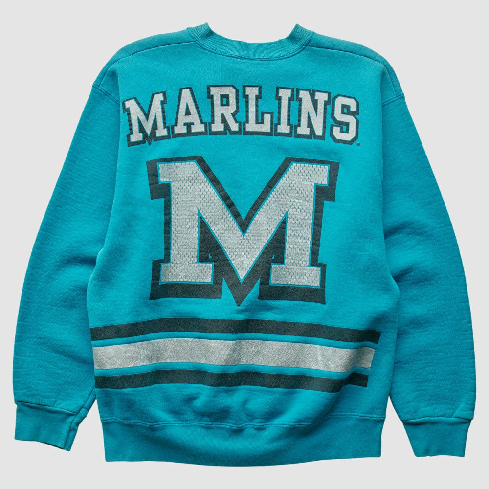 Miami Marlins 90s Pullover Sweatshirt - MLB