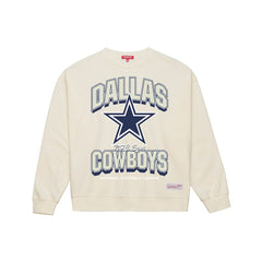 Dallas Cowboys Women's Tonal Arch Sweatshirt Cream | Mitchell & Ness