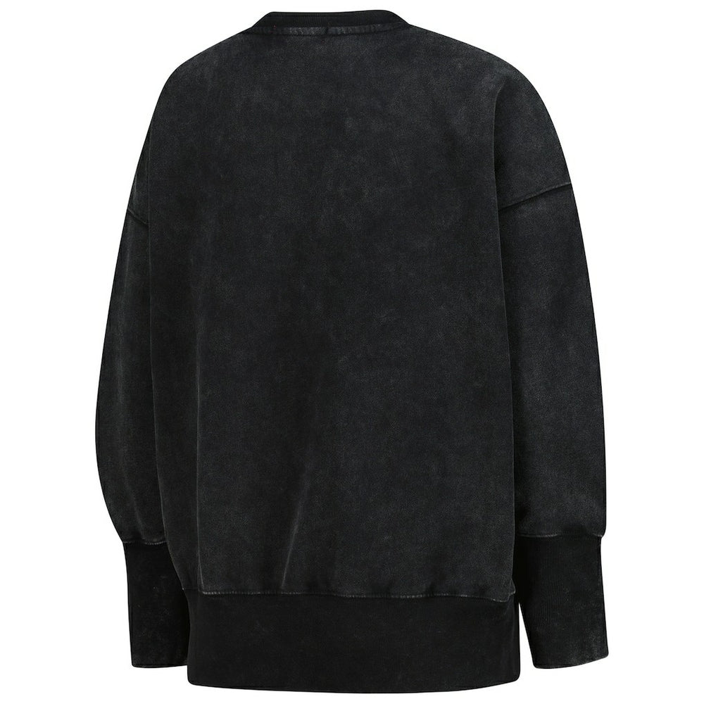 Dallas Cowboys Women's Delineate Mineral Wash Crewneck Sweatshirt Black | Mitchell & Ness