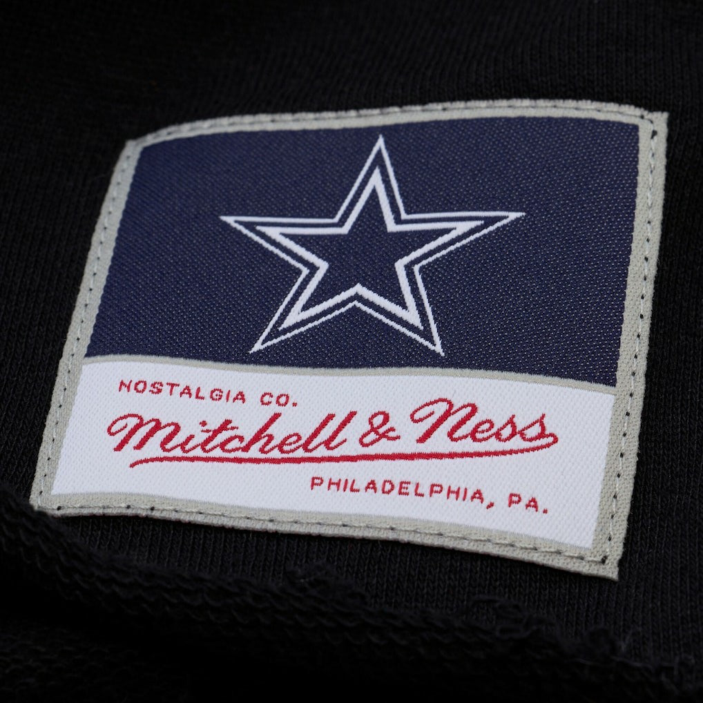 Dallas Cowboys Women's Cropped Long Sleeve Rugby Polo Black | Mitchell & Ness