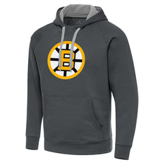 Boston Bruins Antigua Victory Pullover Hoodie - Charcoal - NHL