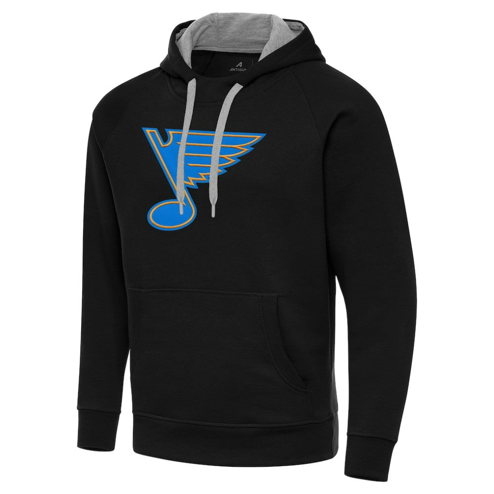 St. Louis Blues Antigua Victory Pullover Hoodie - Black - NHL