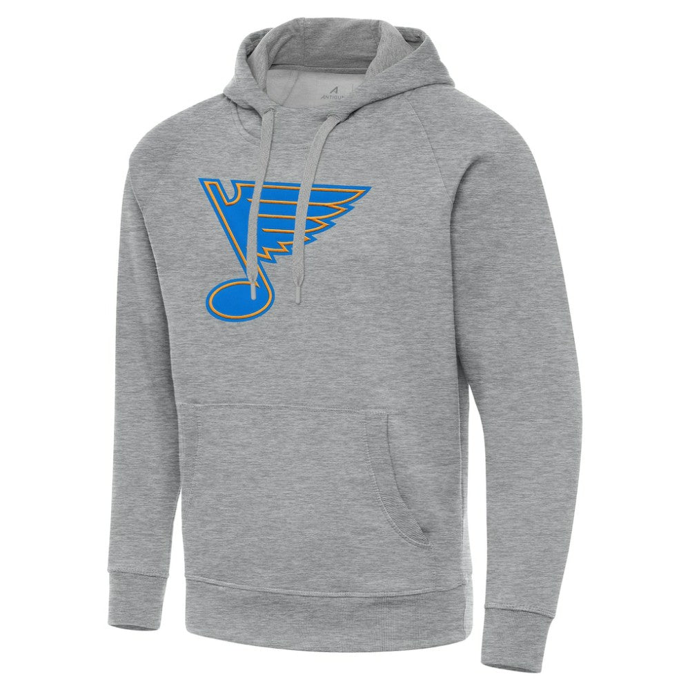 St. Louis Blues Antigua Victory Pullover Hoodie - Heather Gray - NHL