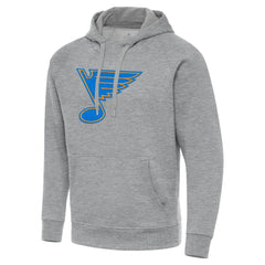 St. Louis Blues Antigua Victory Pullover Hoodie - Heather Gray - NHL