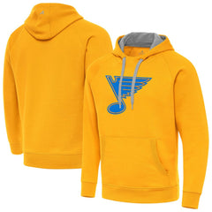 St. Louis Blues Antigua Victory Pullover Hoodie - Gold - NHL