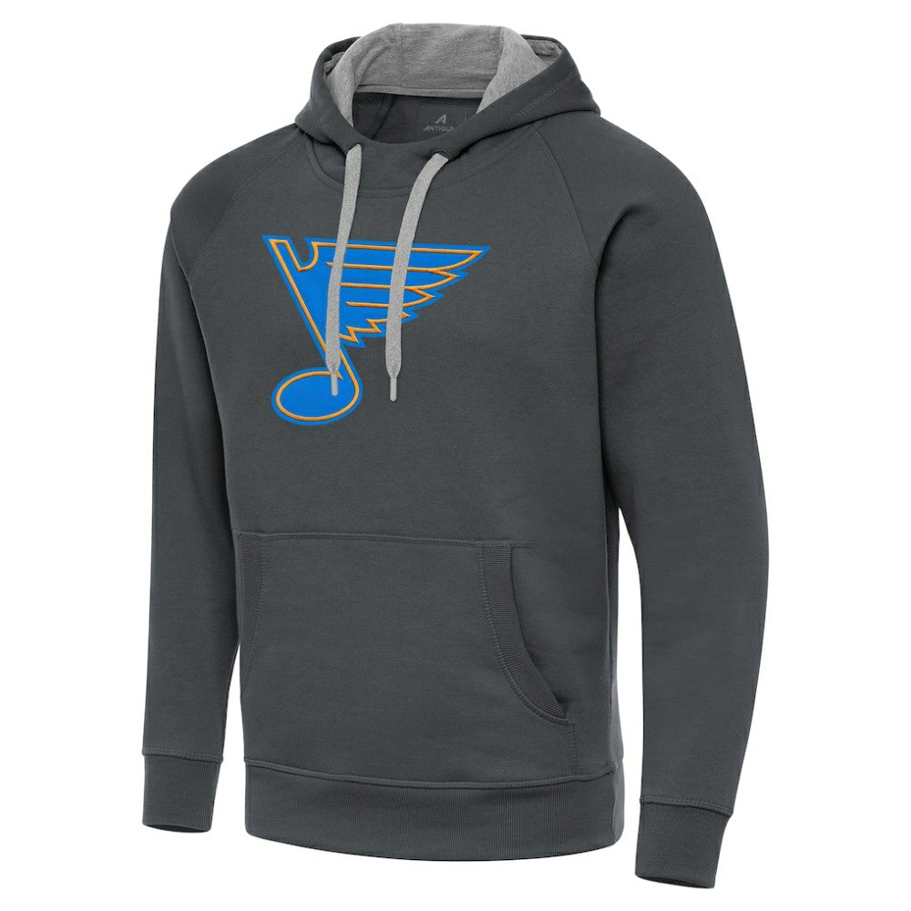 St. Louis Blues Antigua Victory Pullover Hoodie - Charcoal - NHL
