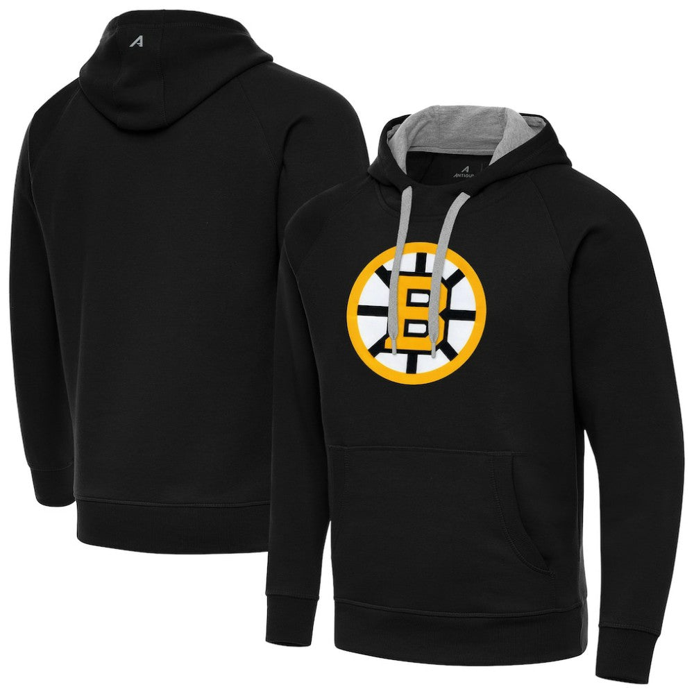 Boston Bruins Antigua Victory Pullover Hoodie - Black - NHL