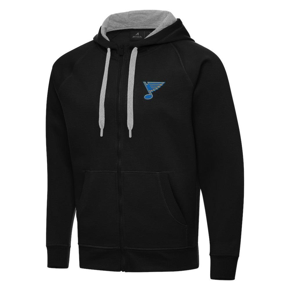 St. Louis Blues Antigua Victory Full-Zip Hoodie - Black - NHL