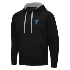 St. Louis Blues Antigua Victory Full-Zip Hoodie - Black - NHL