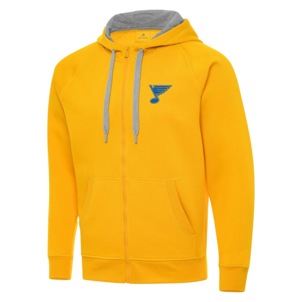 St. Louis Blues Antigua Victory Full-Zip Hoodie - Gold - NHL