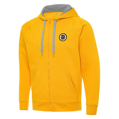 Boston Bruins Antigua Victory Full-Zip Hoodie - Gold - NHL