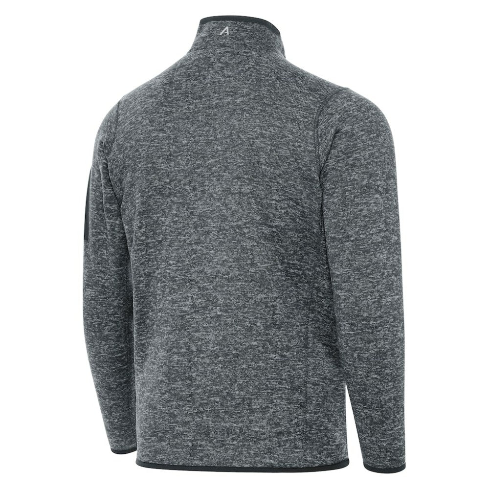Boston Bruins Antigua Fortune Quarter-Zip Pullover Jacket - Heather Black - NHL
