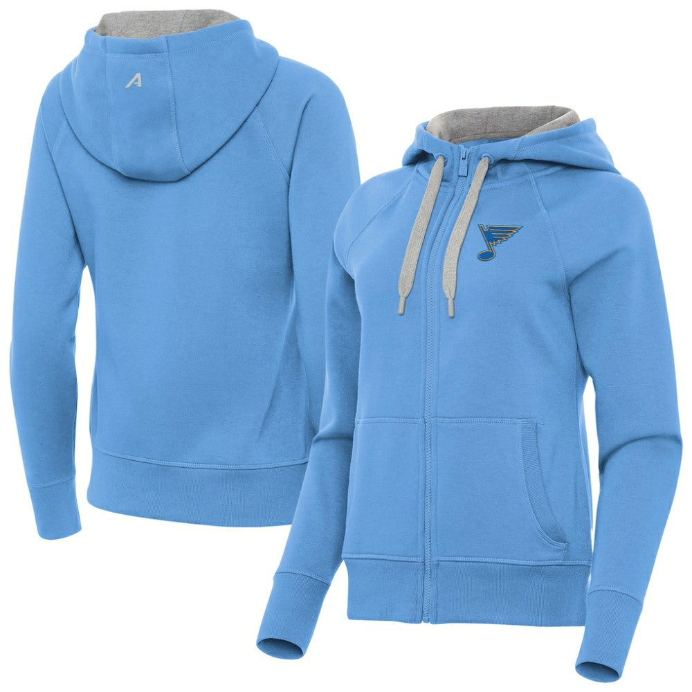 St. Louis Blues Antigua Women's Victory Full-Zip Hoodie - Blue - NHL