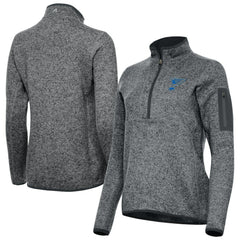 St. Louis Blues Antigua Women's Fortune Half-Zip Pullover - Heather Black - NHL