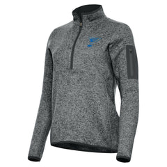 St. Louis Blues Antigua Women's Fortune Half-Zip Pullover - Heather Black - NHL