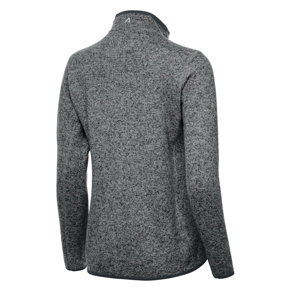 St. Louis Blues Antigua Women's Fortune Half-Zip Pullover - Heather Black - NHL