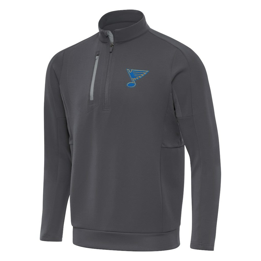 St. Louis Blues Antigua Generation Quarter-Zip Pullover Top - Pewter - NHL