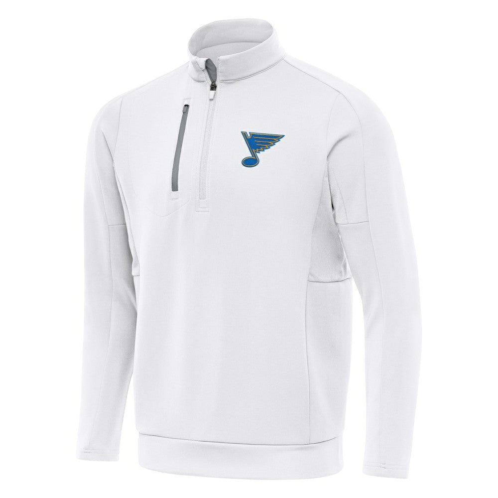 St. Louis Blues Antigua Generation Quarter-Zip Pullover Top - White - NHL