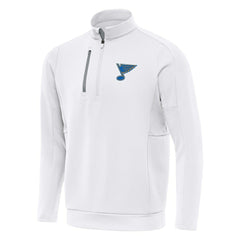 St. Louis Blues Antigua Generation Quarter-Zip Pullover Top - White - NHL
