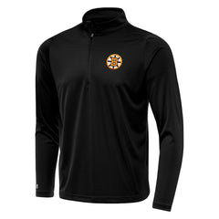 Boston Bruins Antigua Tribute Lightweight Quarter-Zip Pullover - Black - NHL