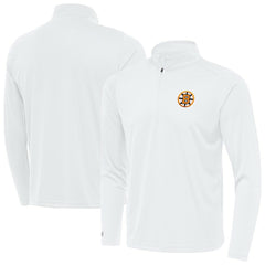 Boston Bruins Antigua Tribute Lightweight Quarter-Zip Pullover - White - NHL