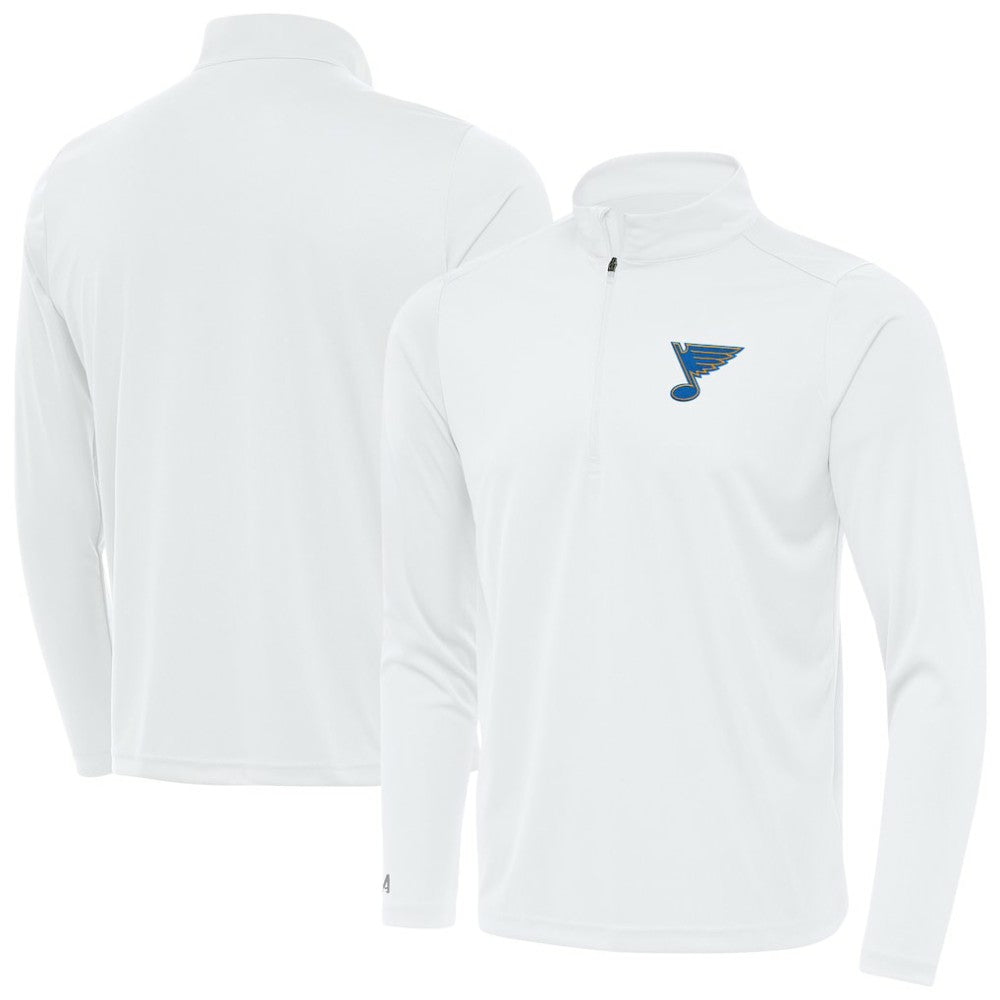 St. Louis Blues Antigua Tribute Lightweight Quarter-Zip Pullover - White - NHL