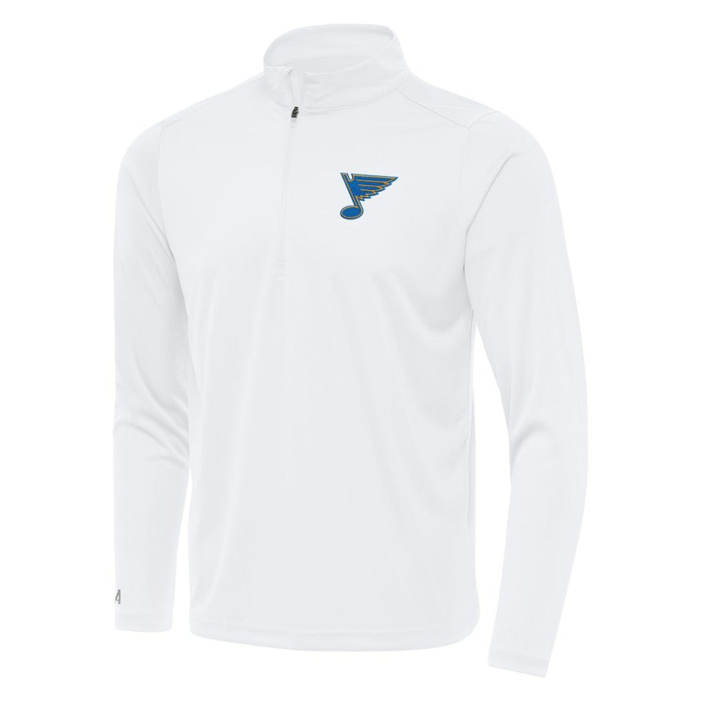 St. Louis Blues Antigua Tribute Lightweight Quarter-Zip Pullover - White - NHL