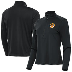 Boston Bruins Antigua Women's Tribute Half-Zip Pullover - Gray - NHL