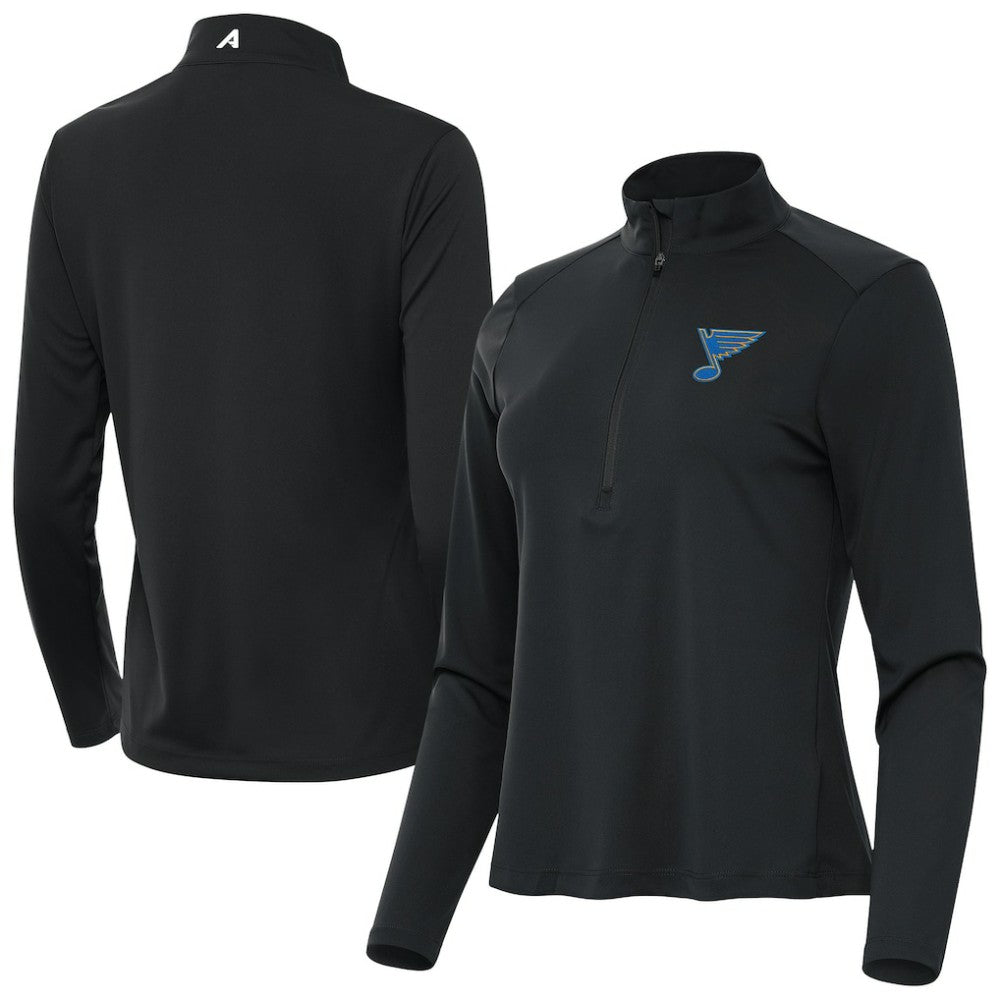 St. Louis Blues Antigua Women's Tribute Half-Zip Pullover - Gray - NHL