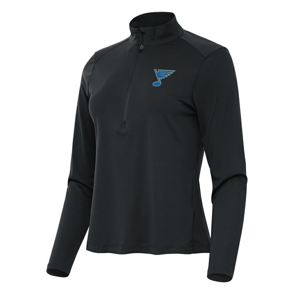 St. Louis Blues Antigua Women's Tribute Half-Zip Pullover - Gray - NHL