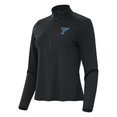 St. Louis Blues Antigua Women's Tribute Half-Zip Pullover - Gray - NHL
