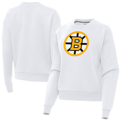 Boston Bruins Antigua Women's Victory Pullover Sweatshirt - White - NHL