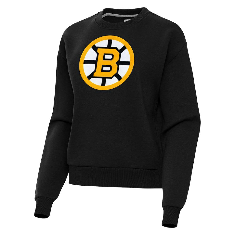 Boston Bruins Antigua Women's Victory Pullover Sweatshirt - Black - NHL