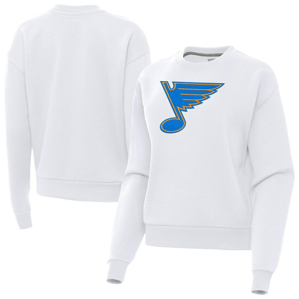 St. Louis Blues Antigua Women's Victory Pullover Sweatshirt - White - NHL