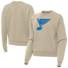 St. Louis Blues Antigua Women's Victory Pullover Sweatshirt - Khaki - NHL