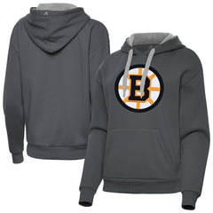 Boston Bruins Antigua Women's Victory Pullover Hoodie - Charcoal - NHL