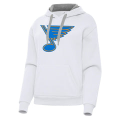 St. Louis Blues Antigua Women's Victory Pullover Hoodie - White - NHL