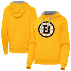 Boston Bruins Antigua Women's Victory Pullover Hoodie - Gold - NHL