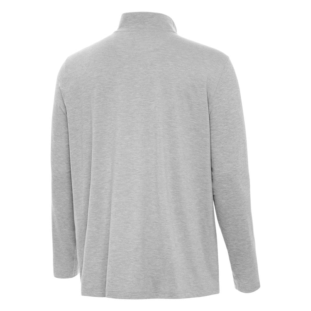 Boston Bruins Antigua Hunk Lightweight Quarter-Zip Pullover - Heather Gray - NHL
