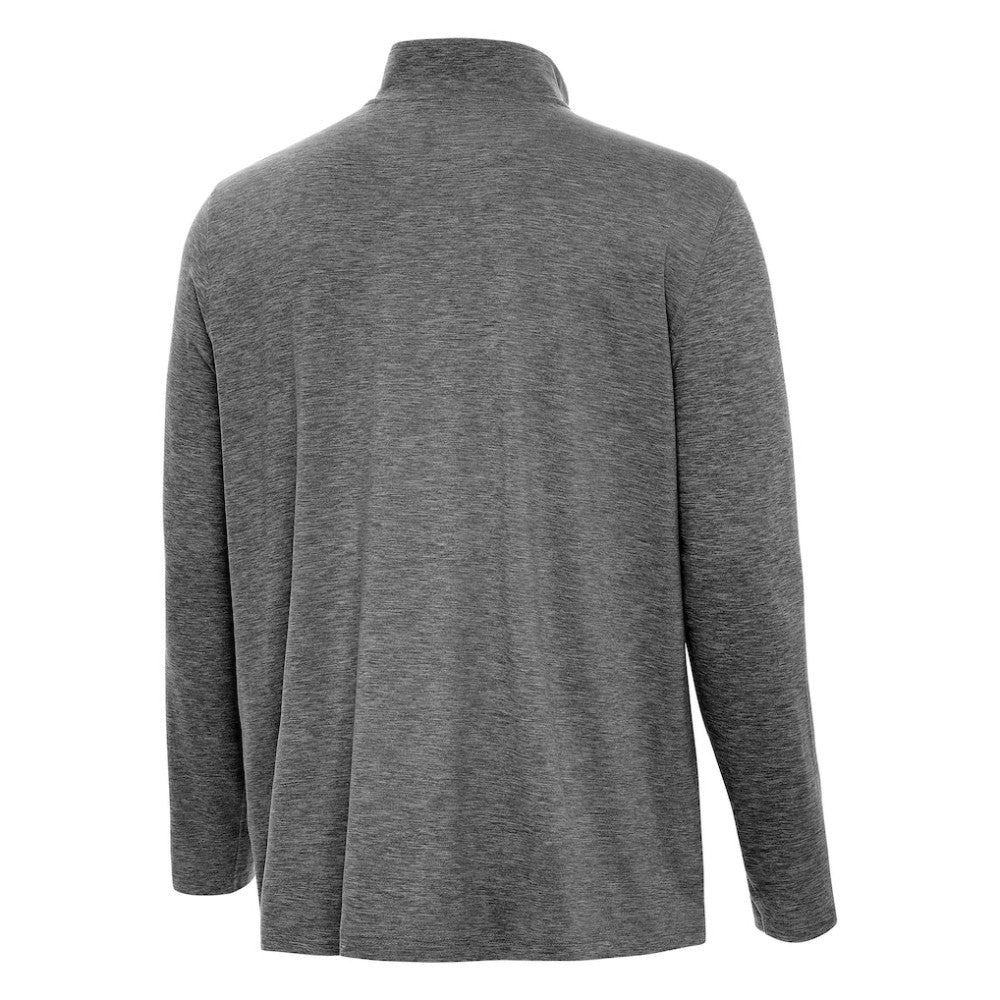 Boston Bruins Antigua Hunk Lightweight Quarter-Zip Pullover - Heather Black - NHL