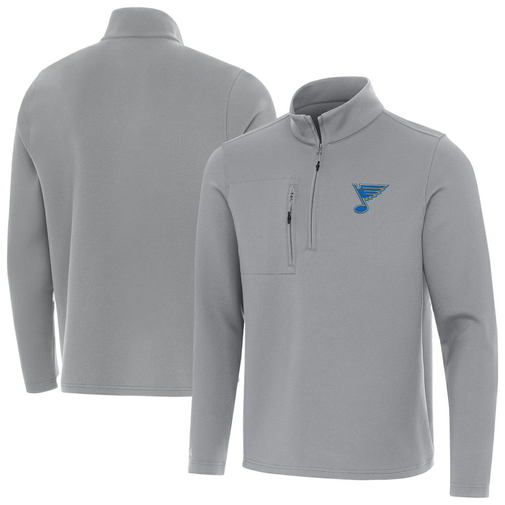 St. Louis Blues Antigua Insider Quarter-Zip Pullover - Gray - NHL