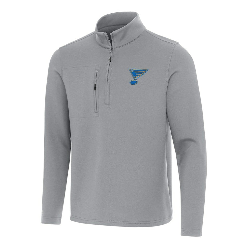 St. Louis Blues Antigua Insider Quarter-Zip Pullover - Gray - NHL