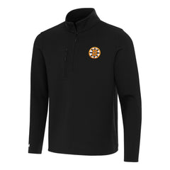 Boston Bruins Antigua Insider Quarter-Zip Pullover - Black - NHL