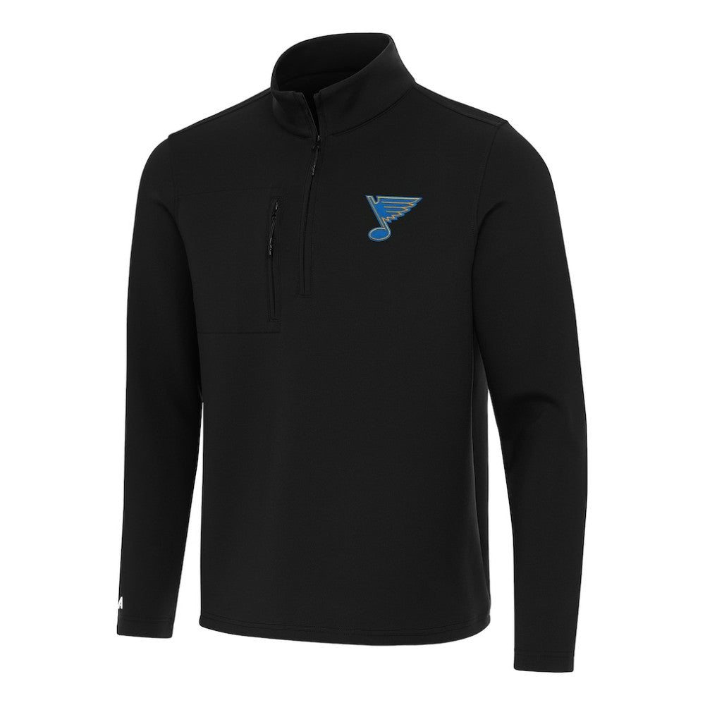 St. Louis Blues Antigua Insider Quarter-Zip Pullover - Black - NHL