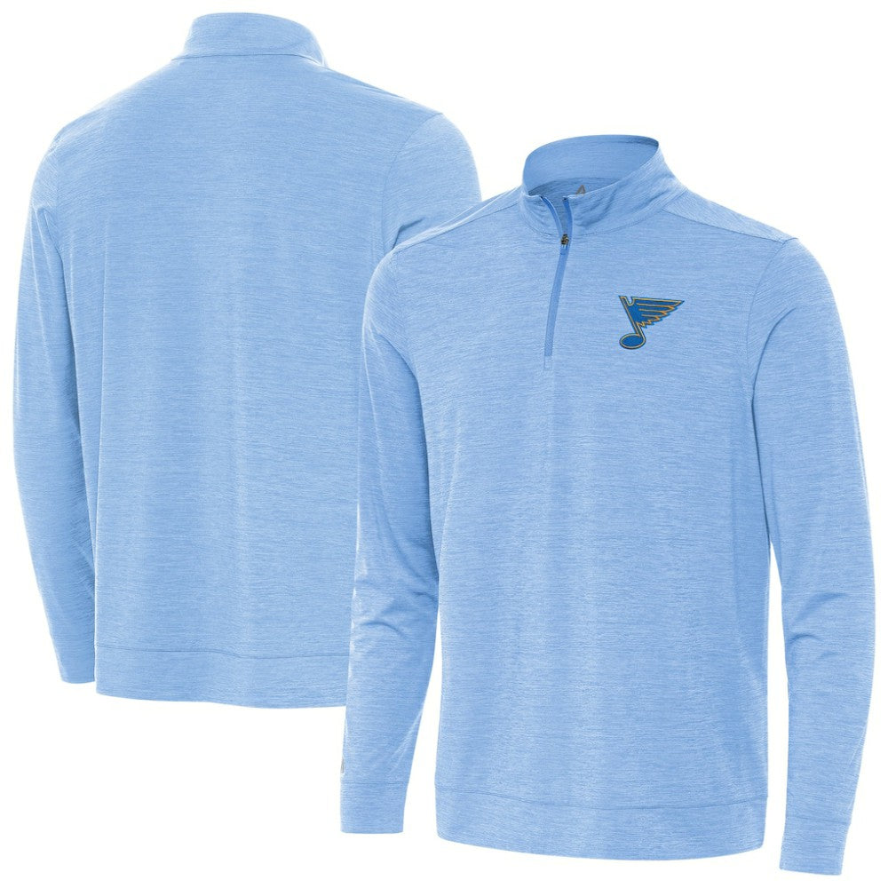 St. Louis Blues Antigua Bright Quarter-Zip Pullover - Heather Blue - NHL