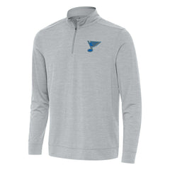 St. Louis Blues Antigua Bright Quarter-Zip Pullover - Heather Gray - NHL